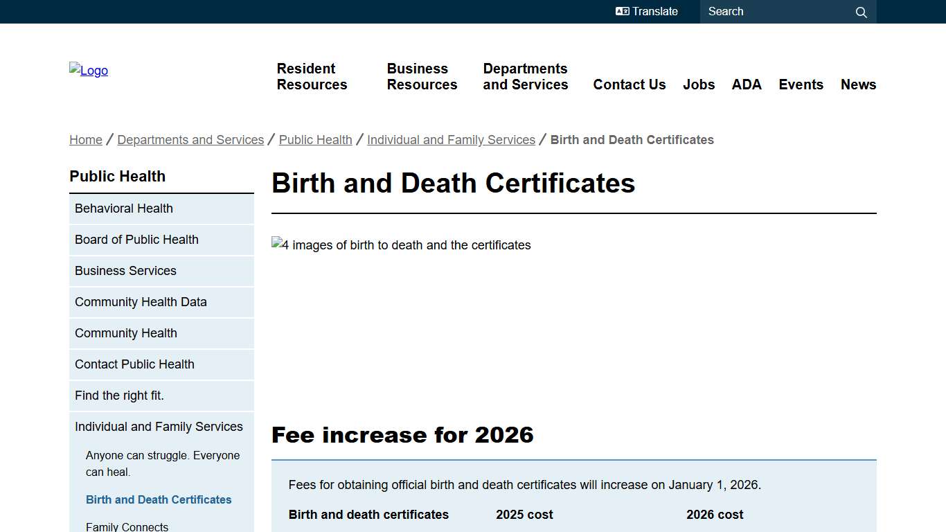 Birth and Death Certificates Mesa County